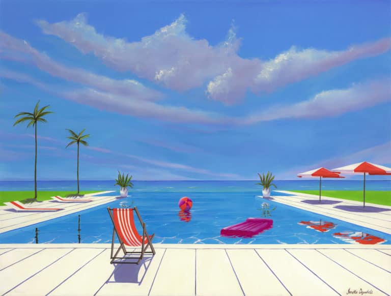 Meet You at the Pool by Janette Drysdale Fine Art Print Product